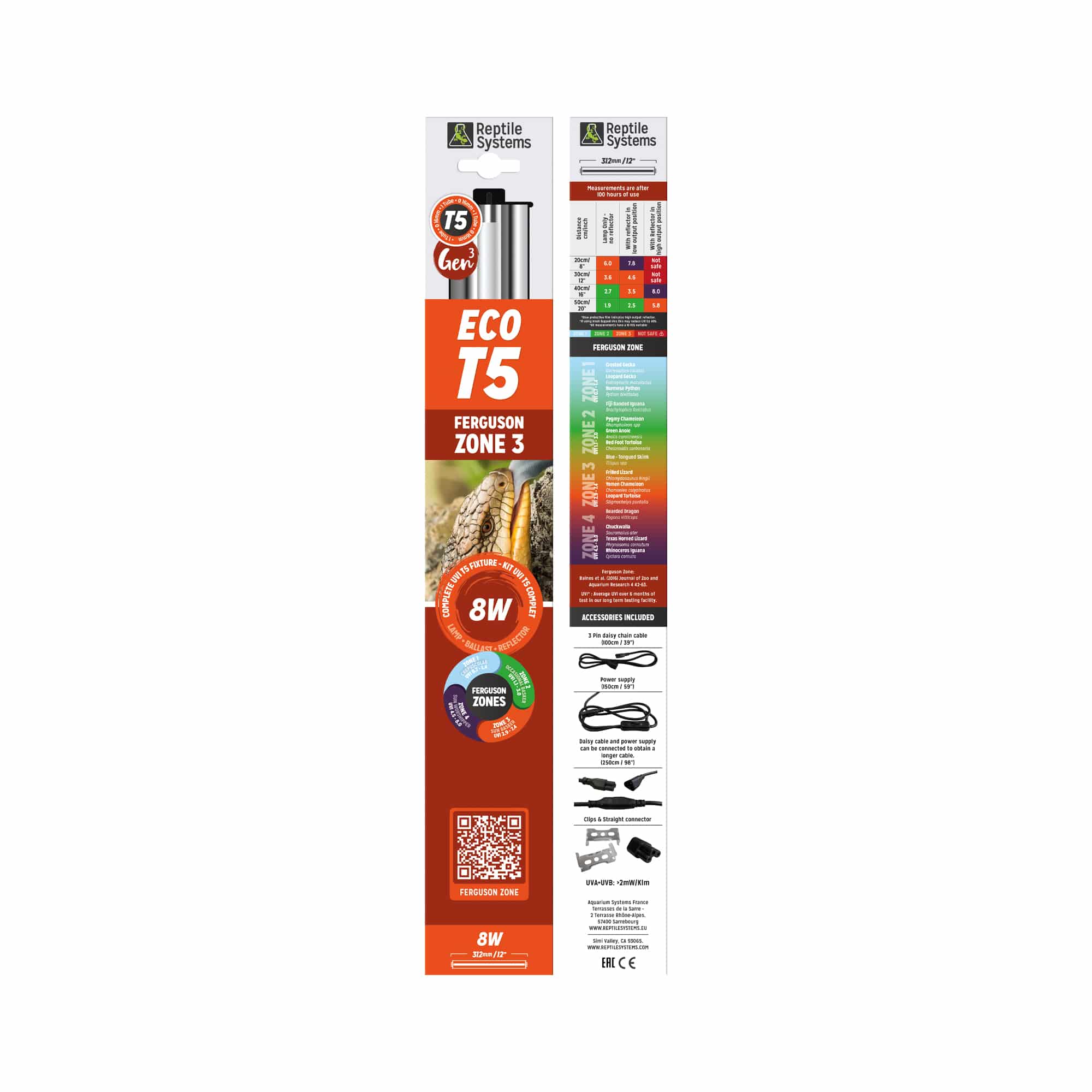ECO UNIT FERGUSON ZONE 3 – Pantalla T5 + Tubo UVB T5 Reptile Systems