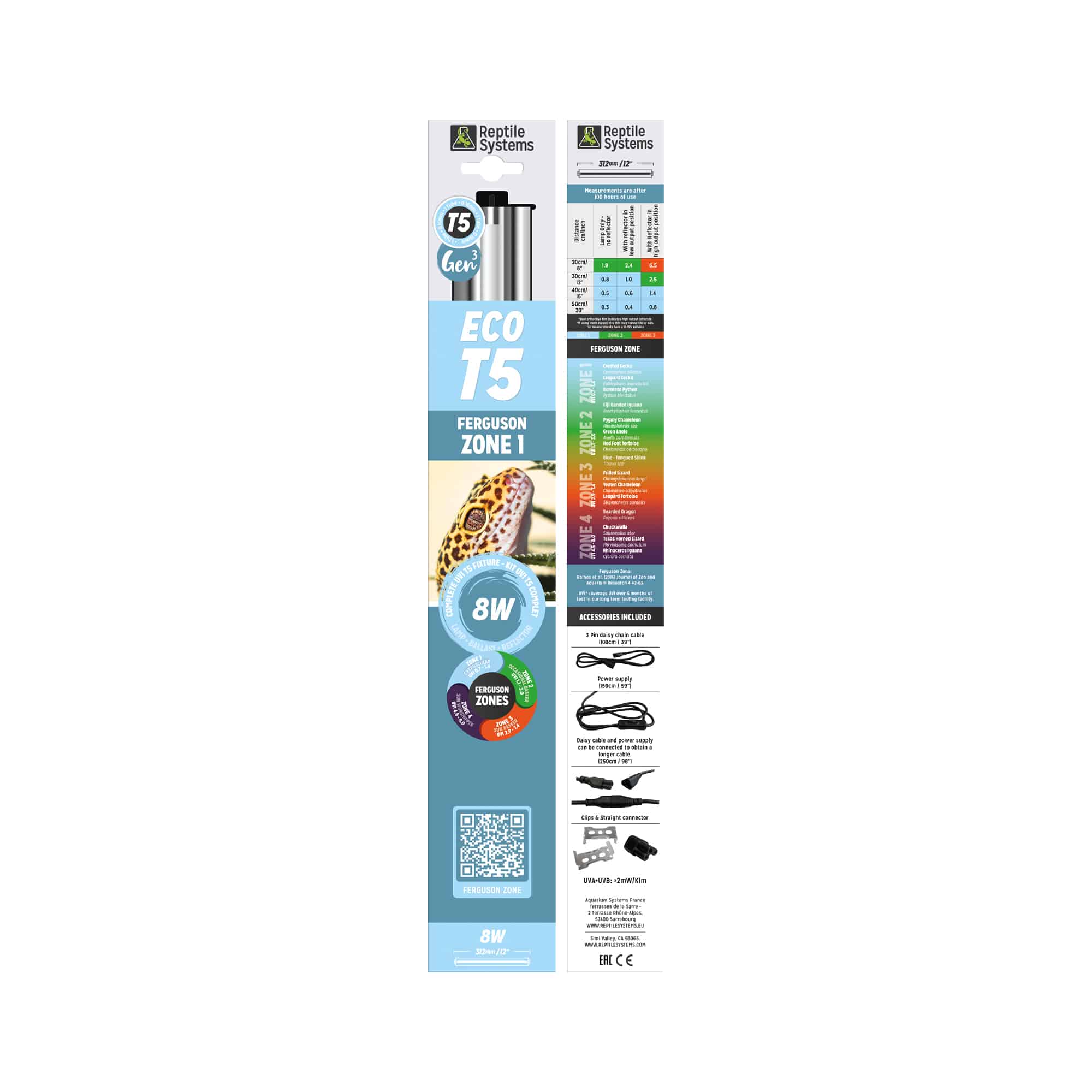 ECO UNIT FERGUSON ZONE 1 – Pantalla T5 + Tubo UVB T5 Reptile Systems